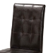 Baxton Studio Marie Modern and Contemporary Dark Brown Faux Leather Upholstered and Dark brown Finished Wood 5-Piece Dining Set - BSOMarie-Dark Brown-5PC Dining Set