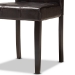 Baxton Studio Marie Modern and Contemporary Dark Brown Faux Leather Upholstered and Dark brown Finished Wood 5-Piece Dining Set - BSOMarie-Dark Brown-5PC Dining Set
