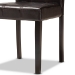 Baxton Studio Marie Modern and Contemporary Dark Brown Faux Leather Upholstered and Dark brown Finished Wood 7-Piece Dining Set - BSOMarie-Dark Brown-7PC Dining Set