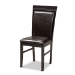Baxton Studio Jeane Modern and Contemporary Dark Brown Faux Leather Upholstered and Dark Brown Finished Wood 5-Piece Dining Set - BSOJeane-Dark Brown-5PC Dining Set