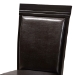 Baxton Studio Jeane Modern and Contemporary Dark Brown Faux Leather Upholstered and Dark Brown Finished Wood 5-Piece Dining Set - BSOJeane-Dark Brown-5PC Dining Set