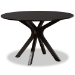 Baxton Studio Kenyon Modern and Contemporary Dark Brown Faux Leather Upholstered and Dark Brown Finished Wood 7-Piece Dining Set - BSOKenyon-Dark Brown-7PC Dining Set