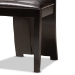 Baxton Studio Torin Modern and Contemporary Dark Brown Faux Leather Upholstered and Dark Brown Finished Wood 5-Piece Dining Set - BSOTorin-Dark Brown-5PC Dining Set