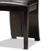 Baxton Studio Senan Modern and Contemporary Dark Brown Faux Leather Upholstered and Dark Brown Finished Wood 5-Piece Dining Set - BSOSenan-Dark Brown-5PC Dining Set