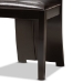Baxton Studio Ronda Modern and Contemporary Dark Brown Faux Leather Upholstered and Dark Brown Finished Wood 5-Piece Dining Set - BSORonda-Dark Brown-5PC Dining Set