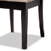 Baxton Studio Minette Modern and contemporary Sand Fabric Upholstered and Dark Brown Finished Wood 6-Piece Dining Set - BSORH319C-Sand/Dark Brown-6PC Dining Set