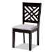 Baxton Studio Gustavo Modern and Contemporary Grey Fabric Upholstered and Dark Brown Finished Wood 6-Piece Dining Set - BSORH317C-Grey/Dark Brown-6PC Dining Set