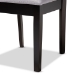 Baxton Studio Gustavo Modern and Contemporary Grey Fabric Upholstered and Dark Brown Finished Wood 6-Piece Dining Set - BSORH317C-Grey/Dark Brown-6PC Dining Set