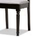 Baxton Studio Callie Modern and Contemporary Grey Fabric Upholstered and Dark Brown Finished Wood 5-Piece Dining Set - BSOCallie-Grey/Dark Brown-5PC Dining Set