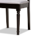 Baxton Studio Imogen Modern and Contemporary Grey Fabric Upholstered and Dark Brown Finished Wood 5-Piece Dining Set - BSOImogen-Grey/Dark Brown-5PC Dining Set