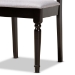 Baxton Studio Mona Modern and Contemporary Grey Fabric Upholstered and Dark Brown Finished Wood 5-Piece Dining Set - BSOMona-Grey/Dark Brown-5PC Dining Set