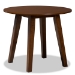 Baxton Studio Pia Modern and Contemporary Grey Fabric Upholstered and Walnut Brown Finished Wood 5-Piece Dining Set - BSOPia-Grey/Walnut-5PC Dining Set