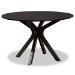 Baxton Studio Norah Modern and Contemporary Sand Fabric Upholstered and Dark Brown Finished Wood 7-Piece Dining Set - BSONorah-Sand/Dark Brown-7PC Dining Set