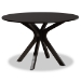 Baxton Studio Norah Modern and Contemporary Grey Fabric Upholstered and Dark Brown Finished Wood 7-Piece Dining Set - BSONorah-Grey/Dark Brown-7PC Dining Set