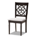 Baxton Studio Valerie Modern and Contemporary Grey Fabric Upholstered and Dark Brown Finished Wood 5-Piece Dining Set - BSOValerie-Grey/Dark Brown-5PC Dining Set