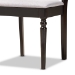 Baxton Studio Valerie Modern and Contemporary Grey Fabric Upholstered and Dark Brown Finished Wood 5-Piece Dining Set - BSOValerie-Grey/Dark Brown-5PC Dining Set