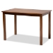 Baxton Studio Celina Modern and Contemporary Grey Fabric Upholstered and Walnut Brown Finished Wood 5-Piece Dining Set - BSOCelina-Grey/Walnut-5PC Dining Set