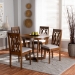 Baxton Studio Julie Modern and Contemporary Grey Fabric Upholstered and Walnut Brown Finished Wood 5-Piece Dining Set - BSOJulie-Grey/Walnut-5PC Dining Set
