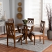 Baxton Studio Elaine Modern and Contemporary Grey Fabric Upholstered and Walnut Brown Finished Wood 5-Piece Dining Set - BSOElaine-Grey/Walnut-5PC Dining Set