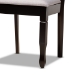Baxton Studio Lanier Modern and Contemporary Grey Fabric Upholstered and Dark Brown Finished Wood 7-Piece Dining Set - BSORH318C-Grey/Dark Brown-7PC Dining Set