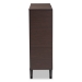 Baxton Studio Idina Mid-Century Modern Two-Tone Dark Brown and Grey Finished Wood 2-Door Shoe Cabinet - BSOSESC16105-Modi Wenge-Shoe Cabinet