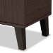 Baxton Studio Idina Mid-Century Modern Two-Tone Dark Brown and Grey Finished Wood 2-Door Shoe Cabinet - BSOSESC16105-Modi Wenge-Shoe Cabinet
