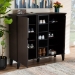Baxton Studio Idina Mid-Century Modern Two-Tone Dark Brown and Grey Finished Wood 2-Door Shoe Cabinet - BSOSESC16105-Modi Wenge-Shoe Cabinet