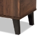Baxton Studio Idina Mid-Century Modern Two-Tone Walnut Brown and Grey Finished Wood 2-Door Shoe Cabinet - BSOSESC16105-Columbia-Shoe Cabinet