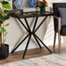 Baxton Studio Carlo Modern and Contemporary Walnut Finished Wood and Black Finished Metal Console Table - BSOLY80-SF-Black-Console