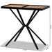 Baxton Studio Carlo Modern and Contemporary Walnut Finished Wood and Black Finished Metal Console Table - BSOLY80-SF-Black-Console
