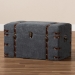 Baxton Studio Palma Modern and Contemporary Transitional Grey Fabric Upholstered Storage Trunk Ottoman - BSOJY20A10L-Grey-Trunk Otto
