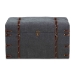 Baxton Studio Palma Modern and Contemporary Transitional Grey Fabric Upholstered Storage Trunk Ottoman - BSOJY20A10L-Grey-Trunk Otto
