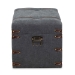Baxton Studio Palma Modern and Contemporary Transitional Grey Fabric Upholstered Storage Trunk Ottoman - BSOJY20A10L-Grey-Trunk Otto