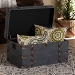 Baxton Studio Palma Modern and Contemporary Transitional Grey Fabric Upholstered Storage Trunk Ottoman - BSOJY20A10L-Grey-Trunk Otto