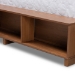 Baxton Studio Tamsin Modern Transitional Ash Walnut Brown Finished Wood Full Size 4-Drawer Platform Storage Bed with Built-In Shelves - BSOTamsin-Ash Walnut-Full