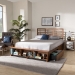 Baxton Studio Milana Modern Transitional Ash Walnut Brown Finished Wood 4-Drawer Full Size Platform Storage Bed - BSOMilana-Ash Walnut-Full