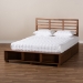 Baxton Studio Milana Modern Transitional Ash Walnut Brown Finished Wood 4-Drawer Full Size Platform Storage Bed - BSOMilana-Ash Walnut-Full