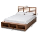 Baxton Studio Milana Modern Transitional Ash Walnut Brown Finished Wood 4-Drawer Full Size Platform Storage Bed - BSOMilana-Ash Walnut-Full