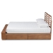 Baxton Studio Milana Modern Transitional Ash Walnut Brown Finished Wood 4-Drawer Full Size Platform Storage Bed - BSOMilana-Ash Walnut-Full