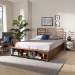 Baxton Studio Milana Modern Transitional Ash Walnut Brown Finished Wood 4-Drawer Full Size Platform Storage Bed - BSOMilana-Ash Walnut-Full