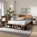 Baxton Studio Vita Modern Transitional Ash Walnut Brown Finished Wood 4-Drawer Full Size Platform Storage Bed - BSOVita-Ash Walnut-Full