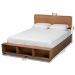 Baxton Studio Vita Modern Transitional Ash Walnut Brown Finished Wood 4-Drawer Full Size Platform Storage Bed - BSOVita-Ash Walnut-Full