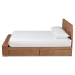 Baxton Studio Vita Modern Transitional Ash Walnut Brown Finished Wood 4-Drawer Full Size Platform Storage Bed - BSOVita-Ash Walnut-Full