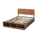 Baxton Studio Vita Modern Transitional Ash Walnut Brown Finished Wood 4-Drawer Full Size Platform Storage Bed - BSOVita-Ash Walnut-Full