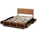 Baxton Studio Vita Modern Transitional Ash Walnut Brown Finished Wood 4-Drawer Full Size Platform Storage Bed - BSOVita-Ash Walnut-Full