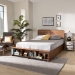 Baxton Studio Vita Modern Transitional Ash Walnut Brown Finished Wood 4-Drawer Full Size Platform Storage Bed - BSOVita-Ash Walnut-Full