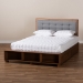 Baxton Studio Cosma Modern Transitional Ash Walnut Brown Finished Wood 4-Drawer Full Size Platform Storage Bed - BSOCosma-Dark Grey/Ash Walnut-Full