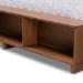 Baxton Studio Cosma Modern Transitional Ash Walnut Brown Finished Wood 4-Drawer Full Size Platform Storage Bed - BSOCosma-Dark Grey/Ash Walnut-Full