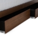 Baxton Studio Cosma Modern Transitional Ash Walnut Brown Finished Wood 4-Drawer Full Size Platform Storage Bed - BSOCosma-Dark Grey/Ash Walnut-Full