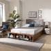 Baxton Studio Cosma Modern Transitional Ash Walnut Brown Finished Wood 4-Drawer Full Size Platform Storage Bed - BSOCosma-Dark Grey/Ash Walnut-Full